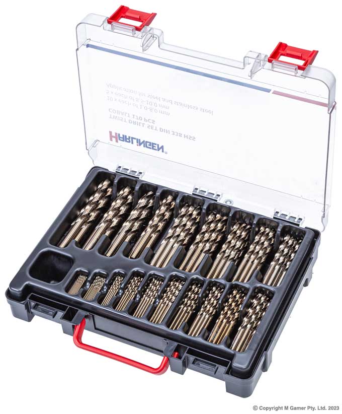 170 Piece Cobalt/HSS Twist Drill Set
